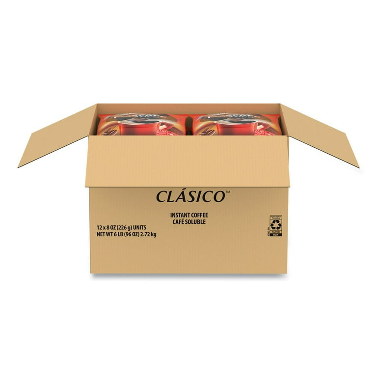 Nescafe Clasico Dark Roast Instant Coffee - Dark - 128 oz - 12 / Carton Nescafe Clasico Dark Roast Instant Coffee - Dark - 128 oz - 12 / Carton