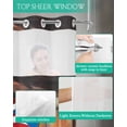 thumbnail image 5 of No Hook Shower Curtain Set with Snap in Liner, Puerto Rico Flag with Colorful Flowers Waterproof Bathroom Curtain with See Through Top Window, Vintage Farm Barn Double Shower Curtains for Bathtub, 5 of 9