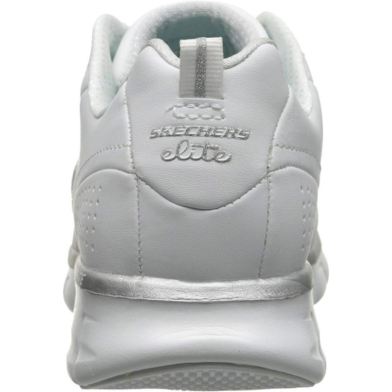 Skechers Sport Women s Elite Class Fashion Sneaker White Silver 10 M US Walmart