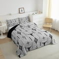 thumbnail image 3 of Manfei Bohemian Aztec Full Size Comforter Sets, Aesthetic Black Gray Bedding Comforter Set, Tribal Geometric Bedding Sets, Super Cozy Bedroom Decor, Reversible 3pcs, 3 of 8