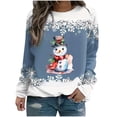 thumbnail image 2 of Haut de Noël pour Femmes, Mode Décontractée de Noël pour Femmes, Imprimé, Col Rond, Manches Longues Amples, Blouses et Chandails en Molleton, 2 of 3
