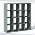 thumbnail image 5 of Furinno CUBIC 16-Cube Open Shelf Extra Thick Frame Sage Green, 5 of 6