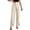 Beige, variant on Women's High Waist Straight Leg Dress Pants Office Work Business Relaxed Fit Commuter Casual Trousers