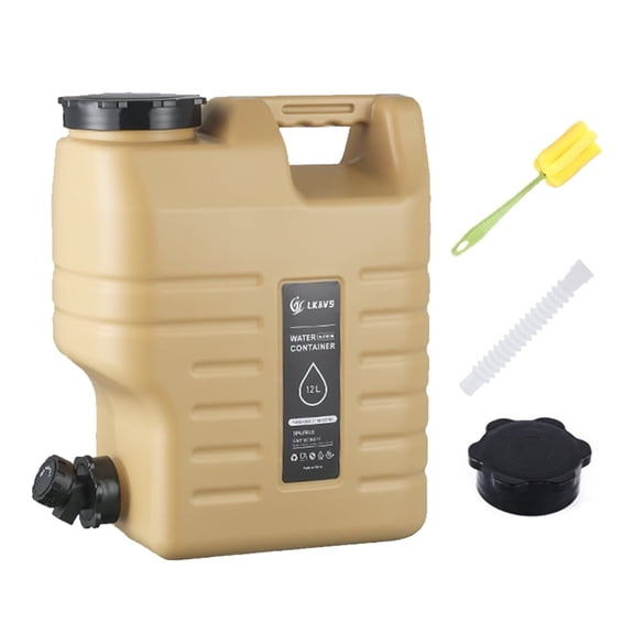 SHUWND 3.2 Gallon/12L Outdoor Tactical Bucket, Camping Water Tank with Faucet, Large Capacity Portable Water Bucket/Car Water Tank