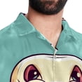 thumbnail image 5 of Tiny teeth Men's Short Sleeve Shirts, Casual, Printed, Button Down Short, Summer Beach Shirts, Unisex, 5 of 6