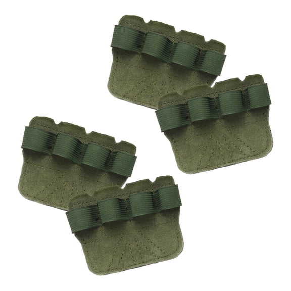 Uxcell Anti-Slip Workout Grip Pads, Lifting Grips Pads Weight Gloves for Men Women,4 Pack & Cowhide & Green - Fitting for (Weightlifting/Deadlift/Pull-Up/Gym Training/Yoga)