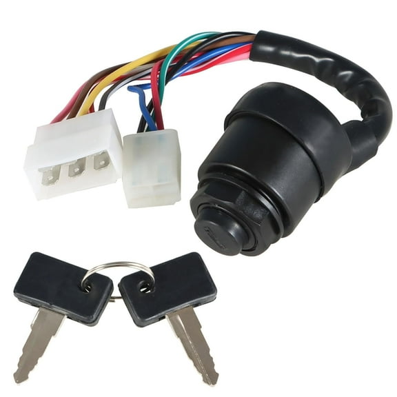 EPOTOOR Ignition Switch with Keys J17-82508-20 J10-82508-20 Replacement for Yamaha 1979-1989 G1 2-Cycle Golf Cart Gas Models