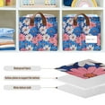 thumbnail image 4 of Yayeee Foldable Storage Basket for Shelves with Handles Set of 2 Waterproof Cloth Bins, Pink Flowers Pattern, 4 of 7