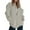 Khaki, variant on Womens Casual Solid Long Sleeve Zipper Hooded Coat Pocket Sweatshirt Tops Features: M Sweatshirt Athletic Pullover Hoodie Turtle Fall Fashion Trends Women Womens Thick Pullover Sweaters Sweatshirt