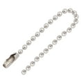 thumbnail image 4 of Unique Bargains 8pcs Metal Clasp Ball Chain Keychain Silver Tone 2.4mm Dia 10cm Length, 4 of 4