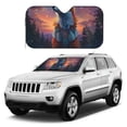 thumbnail image 4 of Bingfone Starry Sky Meditating Fox Car Windshield Sunshade,Sun Foldable Sun Shield Sun Visor for Car - Medium, 4 of 8