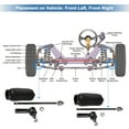 thumbnail image 4 of Unique Bargains 6Pcs Front Inner Outer Tie Rod End Link with Boot for Toyota Matrix 2003-2008 Front Wheel Drive No.EV466, 4 of 7