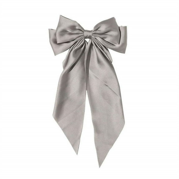 Women Fashion Ribbon Hairclip Vintage Satin Bow Bowknot Hairpin Hair Clip