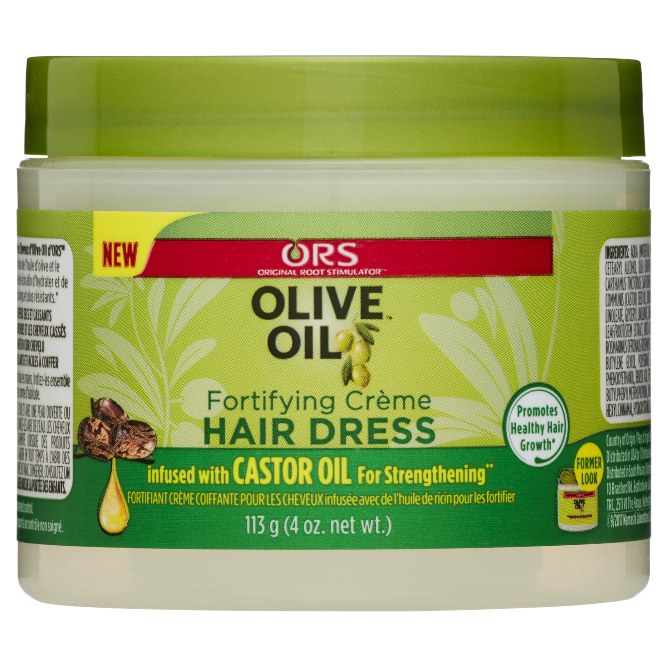 ORS Olive Oil Fortifying Crme Hair Dress infused with Castor Oil for Strengthening, 4 oz