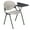 Grey, variant on KFI Stacking School Chair, Writing Tablet, Navy Finish, Right Tablet