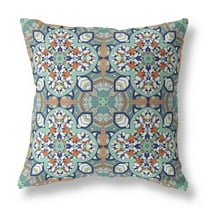 Amrita Sen Designs Amrita Sen Clover Leaf Floral Faux Suede Throw Pillow Zip 16" x 16"