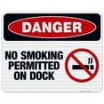 thumbnail image 1 of Danger No Smoking Permitted On Dock Sign, OSHA Danger Sign, 24x30 Reflective Aluminum EGP, 1 of 1