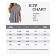 thumbnail image 3 of TIYOMI Plus Size Women's Tunic Tops Pink Flower Short Sleeve Blouses 2X Henley Blouses Dressy Swing Flowy Shirts Pleated Babydoll Grey Casual Spring Summer Tunics 2XL 18W 20W, 3 of 3