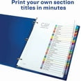 thumbnail image 3 of A-Z 26 Tab Dividers for 3 Ring Binders, Customizable Table of Contents, Multicolor Tabs, 1 Set, 12 Packs (11844), 3 of 11