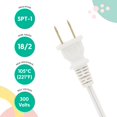 thumbnail image 3 of I Like That Lamp Cable De Lámpara Blanco De 12 Pies Cable Eléctrico De Repuesto Cubierto De Vinilo Reparación De Bricolaje Para Accesorios De Iluminación De Mesa Y Piso Enchufe Moldeado Polarizado Lis, 3 of 5