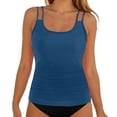 thumbnail image 1 of PMVFHDE Plus Size Swimsuit For Women High Waist Tankini Top With Shorts For Water Activities, 1 of 6