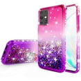 thumbnail image 5 of Samsung Galaxy S20 FE Case w/ TPU Screen Protector Liquid Quicksand Glitter Cute Bling Girls Women [Shock Proof] for Galaxy S20 FE - Pink/Purple, 5 of 5