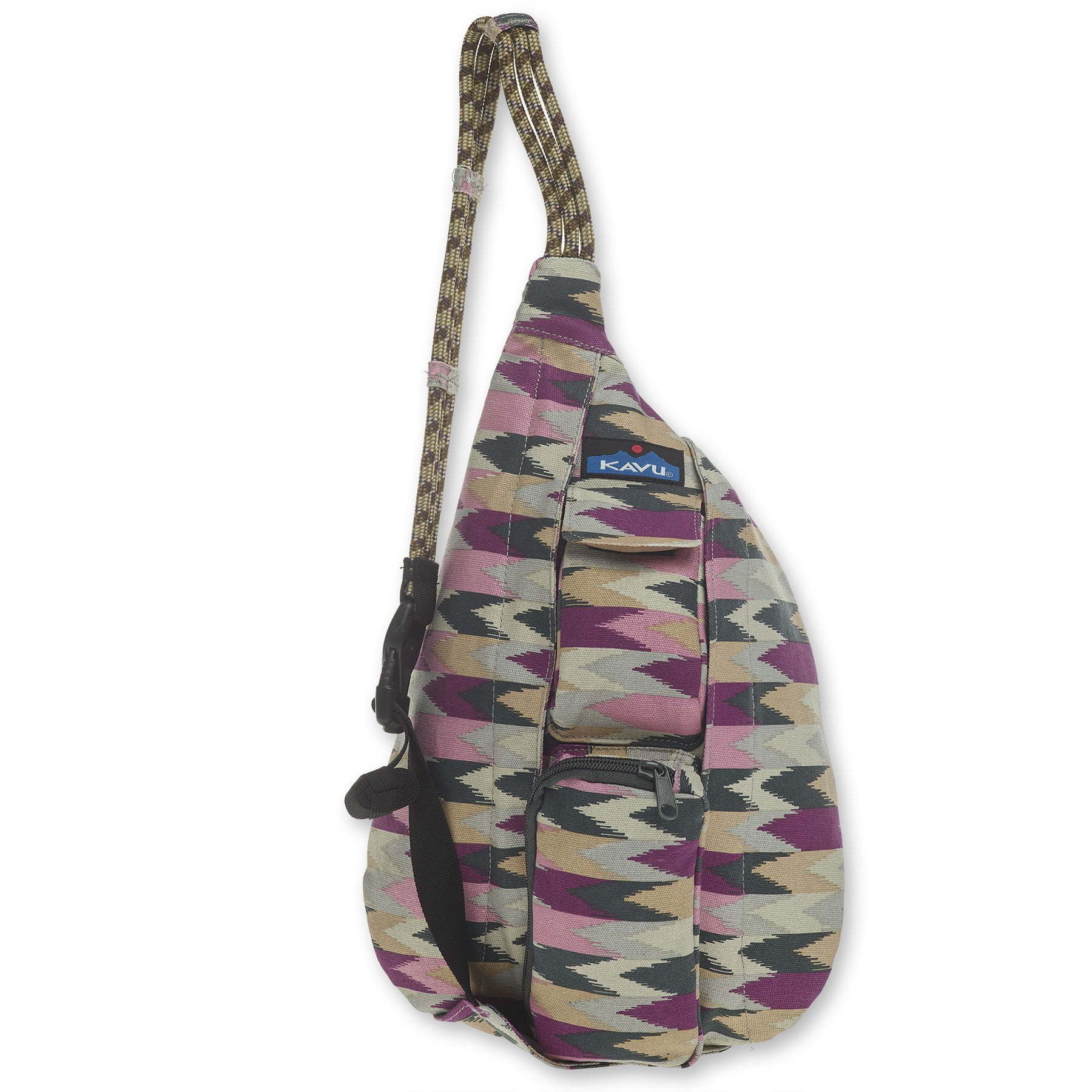 KAVU Mini Rope Bag Cotton Crossbody Sling Berry Palette
