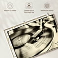 thumbnail image 6 of Elephant Stock Record Player Border Wall Art - Horizontal Canvas Wall Art - Bedroom Wall Decor - Music Canvas - Black And Beige Decor - 30" x 20", 6 of 8