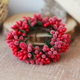 thumbnail image 7 of Candle Rings Berry Tea Light Ring Small Candle Wreaths Berry Candle Holder Table Decoration for Christmas Valentine's Day Thanksgiving Day Dinner Party Wedding Diameter 3.1" 6 PCS, 7 of 7