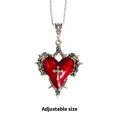 thumbnail image 3 of Alloy Gothic Necklace Stylish Red Heart And Thorn Necklace Perfect For Daily Wear Or Special Occasions, 3 of 8