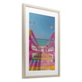thumbnail image 3 of Stupell Industries Retro Pink Beach Stairs Birch Framed Print Under Glass, design by LSR Design Studio, 23 x 17, 3 of 10