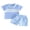 Sky Blue, variant on BemeyourBBs Toddler Baby Boy Mothers Day Outfits Cute Infant Boys Summer Clothes Short Sleeve Lapel Neck Letters Embroidery Tops and Plaid Shorts Set