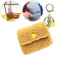 thumbnail image 2 of Women Coin Purse Keychain Creative Fleece Key Ring Tassel Charm with Mini Purse, 2 of 10