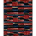 thumbnail image 4 of Unique Loom Outdoor Modern Collection Area Rug - Halo (7' 10" x 10' Rectangle Multi/Black), 4 of 9