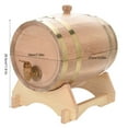 thumbnail image 2 of Noref Baril de Vin 5L, Baril de Chêne, pour Bière Whisky Rhum Port Vin Rouge Bar Maison, 2 of 9