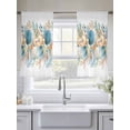 thumbnail image 5 of Marine Life Sheer Curtains 54 Inch Long 2 Panels, Blue Shell Starfish Coral Eucalyptus Leaves Light Filtering Rod Pocket Curtains, Sheer Voile Drapes for Living Room Bedroom, 52"x54", 5 of 8