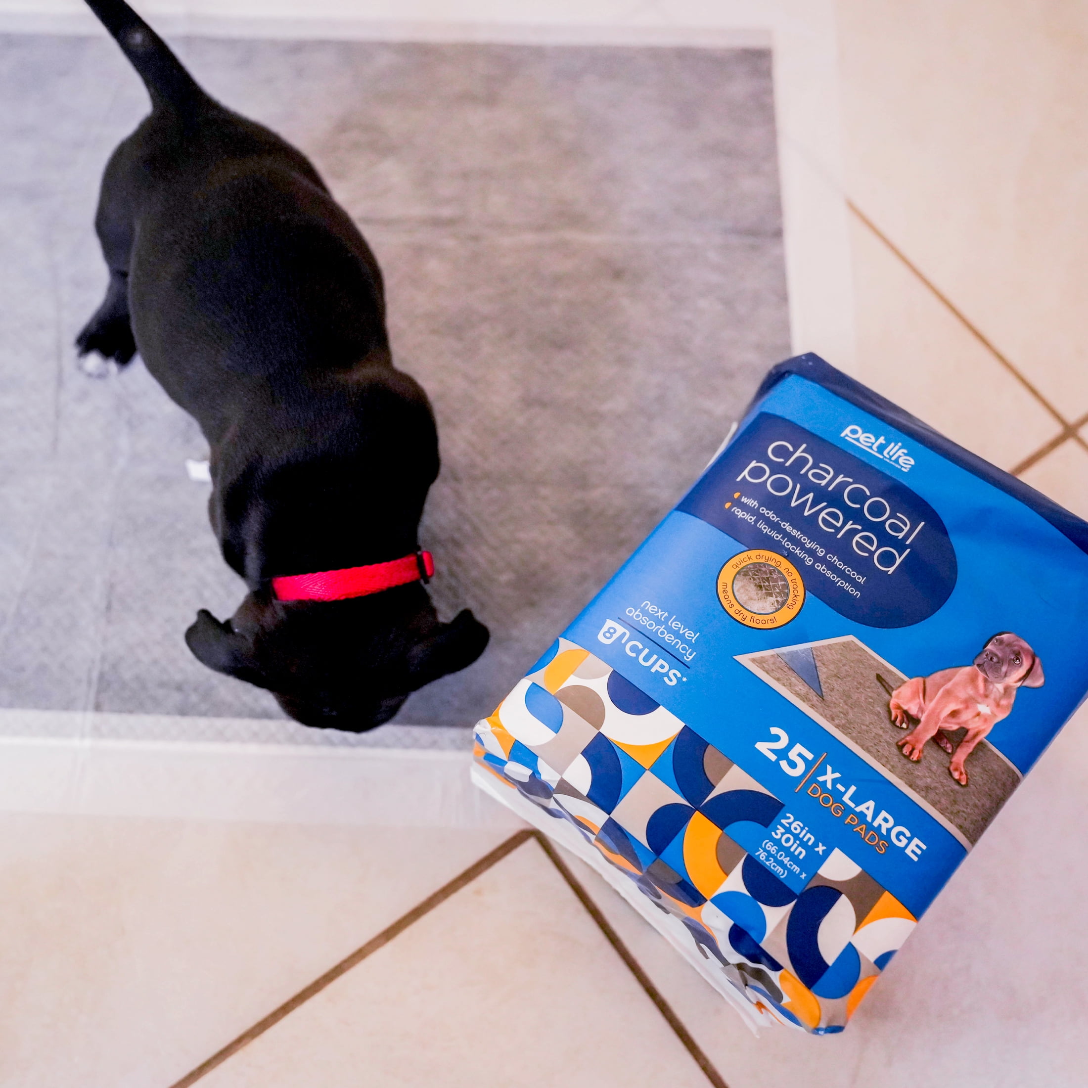 (3 pack) Pet Life Unlimited Dog Pads, Charcoal, XL, 25ct