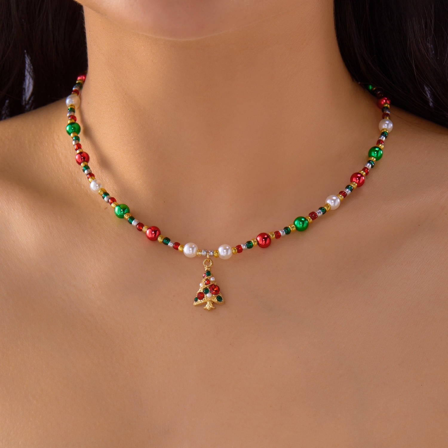PISONIC Christmas Necklace for Women Christmas Jewelry Accessories Charm Bracelet Holiday Outfits Party Favor