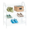 HoneyCanDo 4Tier Shoe Rack, Metal, White