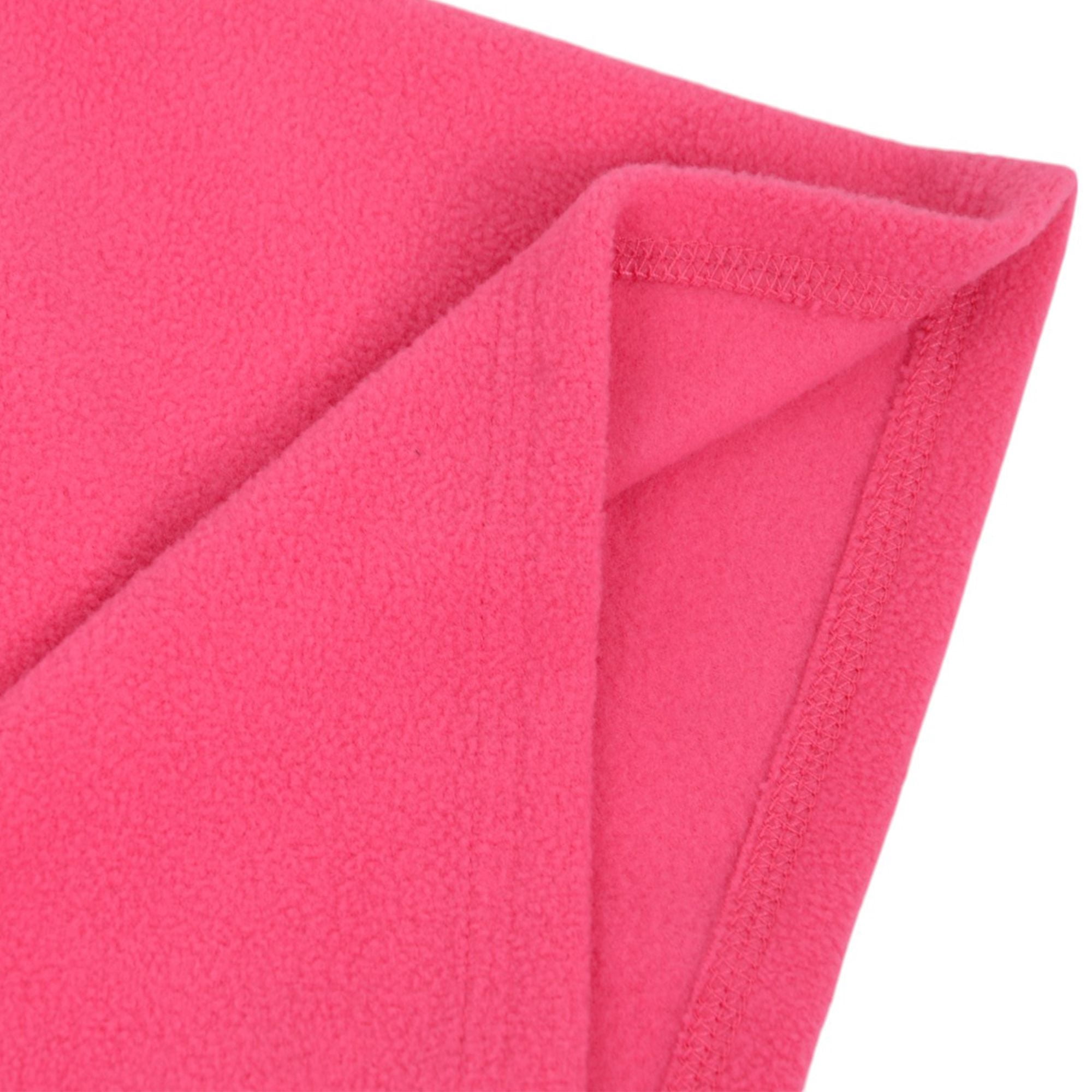 Winter Neck Warmer Fleece Gaiter Neck Cover Balaclava Outdoor Windproof Face Cover Mask for Women Men- Hot Pink