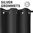 thumbnail image 6 of NEWEEN Blackout Curtains Thermal Insulated & Warm Protecting Curtains Eyelet for Living Room/ Bedroom, 52”W x 95”L,2 Panels,Black Curtains, 6 of 9