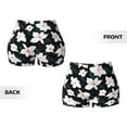 thumbnail image 5 of Haiem Lilies Flowers No Front Seam Biker Shorts for Women Yoga Workout Gym Bike Shorts with Tummy Control Moisture-Wicking-, 5 of 9