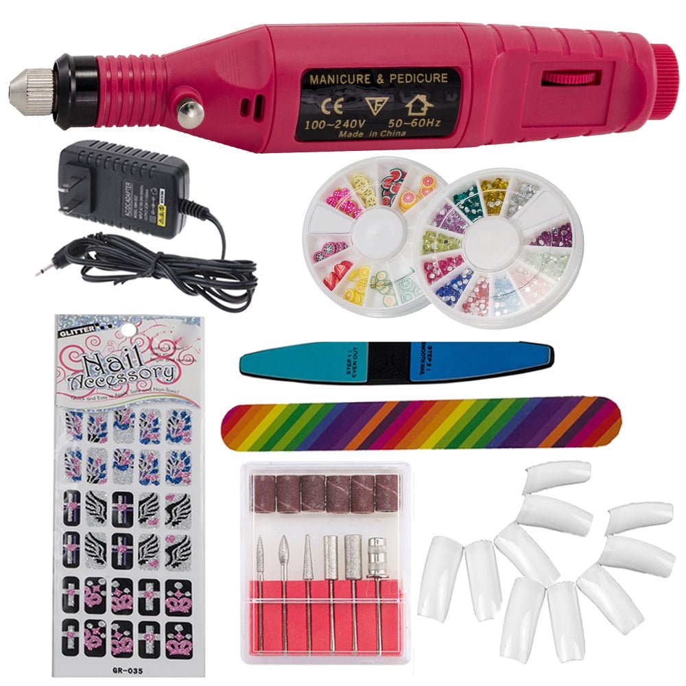 iMeshbean Professional Colorful Nail Art Drill Kit Electric File Buffer