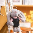 thumbnail image 2 of Cute Suspender Pants Rabbit Plush Toy Long Ears Rabbit Pendant Strap Bear Keychain Doll Women‘s Bag Hanging Accessories, 2 of 6