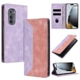 thumbnail image 2 of Phone Case for Motorola Edge 2022 FOXDOCK Premium Leather,Creative Dual-Color Cover with Card Slot,Shockproof, 2 of 7