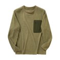 thumbnail image 4 of pstuiky manga larga para hombre, Sudadera con cuello redondo, manga larga, color liso, para hombre, cómoda y cálida para el hogar top de hombre l, 4 of 5