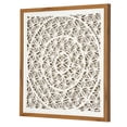 thumbnail image 4 of American Art Decor Handmade Framed Natural Rice Paper and Linen Wall Decor , Brown/White - 23.5" x 23.5", 4 of 6