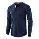 thumbnail image 1 of Camisas De Manga Larga De Algodón Henley Para Hombre, 1 of 4