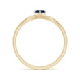 thumbnail image 2 of Angara Natural 0.3 Ct. Blue Sapphire with Diamond Heart Ring in 14K Yellow Gold for Women (Ring Size: 11.5), 2 of 9