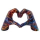 thumbnail image 3 of Estatua de mano de corazón para decoración de bodas, obra de arte resistente al desgaste, escultura de de amor, figura de gesto de corazón para e Vistoso, 3 of 9